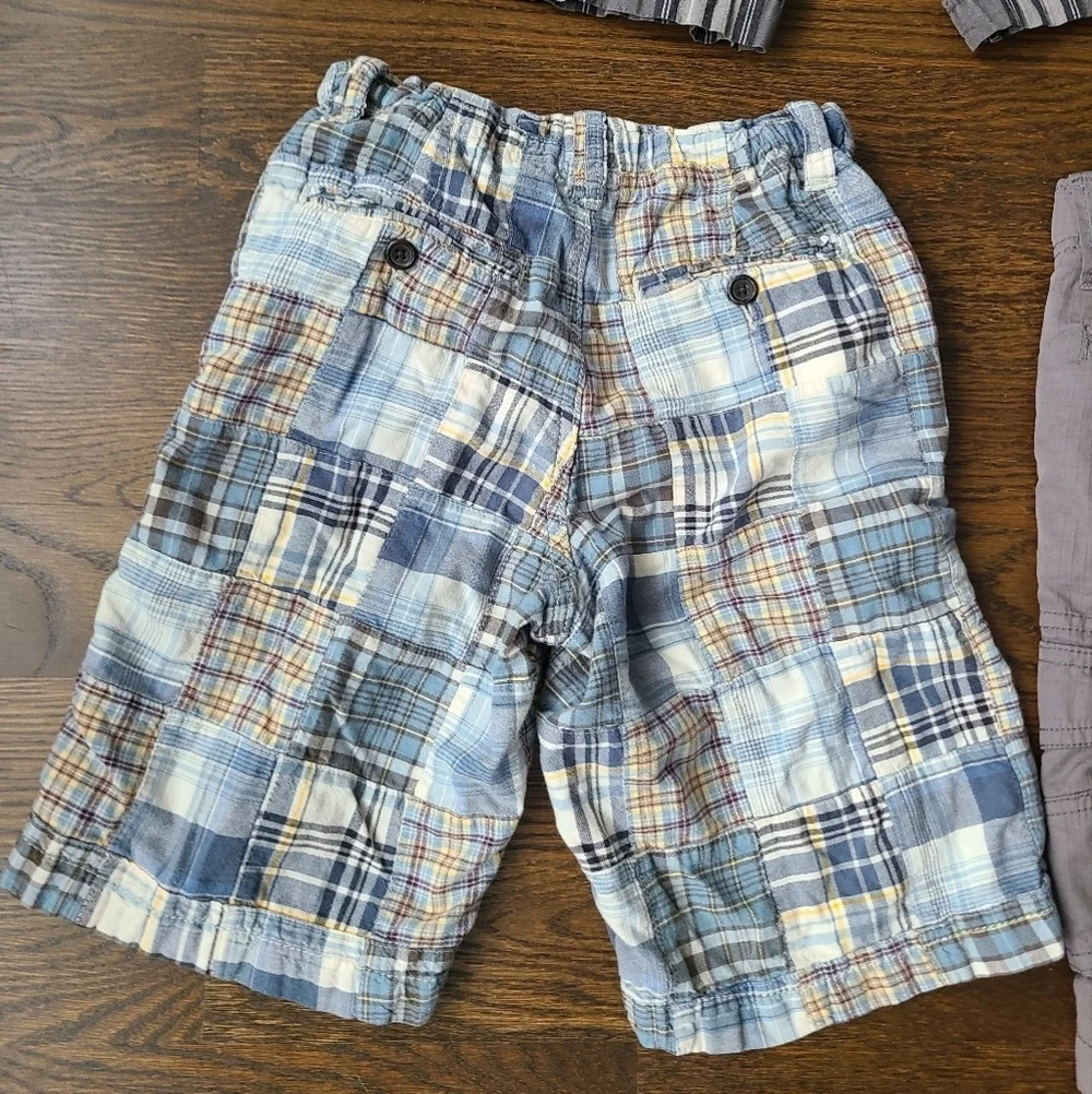Kids Plaid and Solid Shorts Set Of 3 Ol Navy,Hawks,Gap Size 8